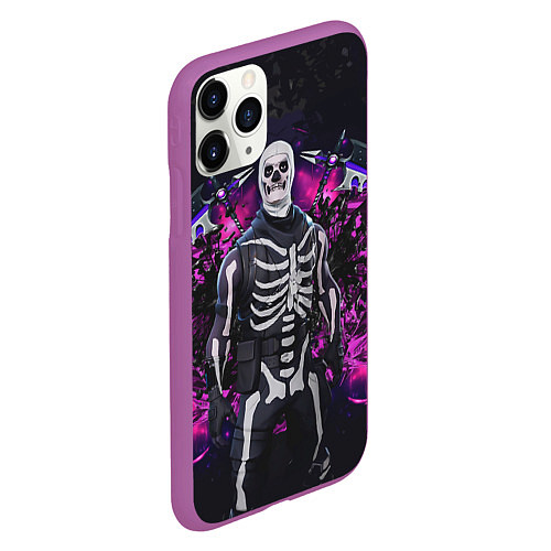 Чехол iPhone 11 Pro матовый FORTNITE / 3D-Фиолетовый – фото 2