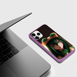Чехол iPhone 11 Pro матовый Green My Hero, цвет: 3D-фиолетовый — фото 2