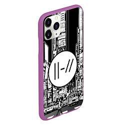 Чехол iPhone 11 Pro матовый 21 Pilots: Big City, цвет: 3D-фиолетовый — фото 2