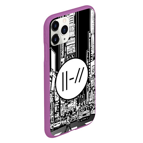 Чехол iPhone 11 Pro матовый 21 Pilots: Big City / 3D-Фиолетовый – фото 2