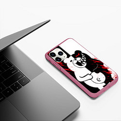 Чехол iPhone 11 Pro матовый MONOKUMA, цвет: 3D-малиновый — фото 2