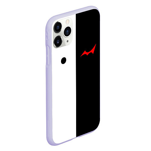 Чехол iPhone 11 Pro матовый MONOKUMA Eyes / 3D-Светло-сиреневый – фото 2