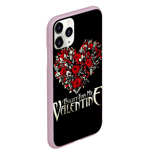 Чехол iPhone 11 Pro матовый Bullet For My Valentine: Temper Temper / 3D-Розовый – фото 2