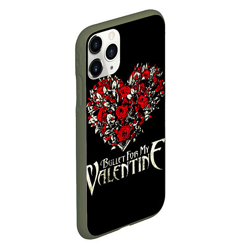 Чехол iPhone 11 Pro матовый Bullet For My Valentine: Temper Temper / 3D-Темно-зеленый – фото 2