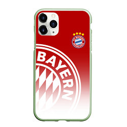 Чехол iPhone 11 Pro матовый ФК Бавария, цвет: 3D-салатовый