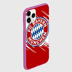 Чехол iPhone 11 Pro матовый ФК Бавария, цвет: 3D-фиолетовый — фото 2