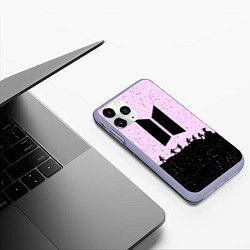 Чехол iPhone 11 Pro матовый Bangtan Boys, цвет: 3D-светло-сиреневый — фото 2