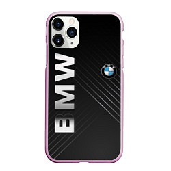 Чехол iPhone 11 Pro матовый BMW: Steel Line, цвет: 3D-розовый