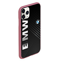 Чехол iPhone 11 Pro матовый BMW: Steel Line, цвет: 3D-малиновый — фото 2