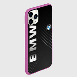 Чехол iPhone 11 Pro матовый BMW: Steel Line, цвет: 3D-фиолетовый — фото 2