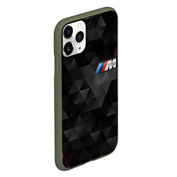 Чехол iPhone 11 Pro матовый BMW M: Polygon, цвет: 3D-темно-зеленый — фото 2