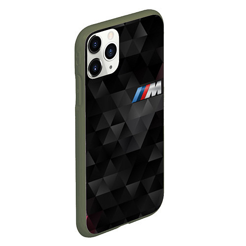 Чехол iPhone 11 Pro матовый BMW M: Polygon / 3D-Темно-зеленый – фото 2