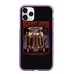 Чехол iPhone 11 Pro матовый Worship Coffee, цвет: 3D-фиолетовый