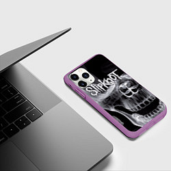 Чехол iPhone 11 Pro матовый Slipknot Death, цвет: 3D-фиолетовый — фото 2