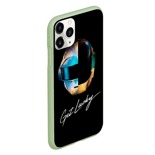 Чехол iPhone 11 Pro матовый Daft Punk: Get Lucky / 3D-Салатовый – фото 2