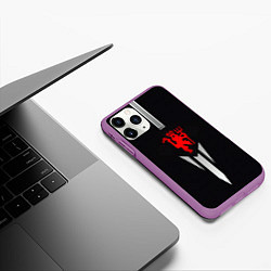 Чехол iPhone 11 Pro матовый MUFC, цвет: 3D-фиолетовый — фото 2
