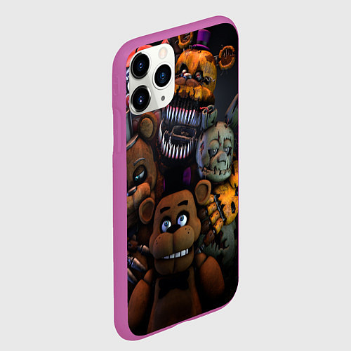 Чехол iPhone 11 Pro матовый Five Nights at Freddy's / 3D-Фиолетовый – фото 2