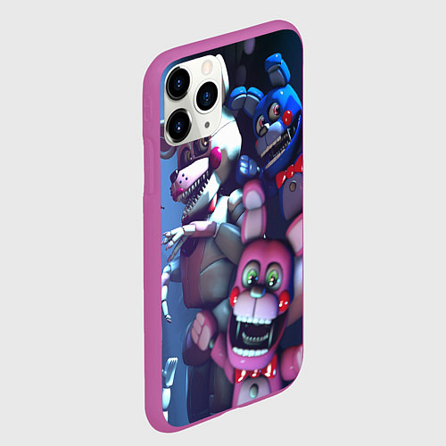 Чехол iPhone 11 Pro матовый Five Nights at Freddys / 3D-Фиолетовый – фото 2