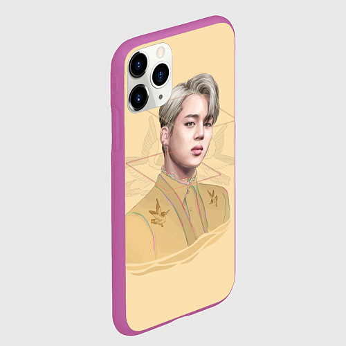 Чехол iPhone 11 Pro матовый Park Jimin / 3D-Фиолетовый – фото 2