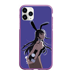 Чехол iPhone 11 Pro матовый Senpai Girl, цвет: 3D-фиолетовый