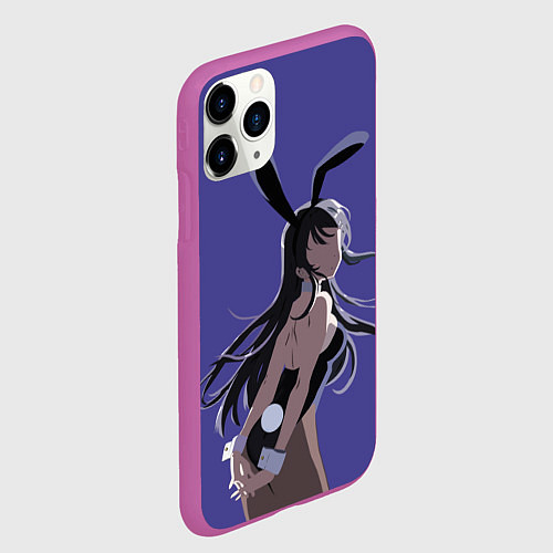 Чехол iPhone 11 Pro матовый Senpai Girl / 3D-Фиолетовый – фото 2