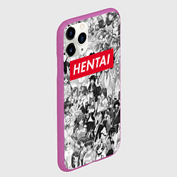 Чехол iPhone 11 Pro матовый HENTAI, цвет: 3D-фиолетовый — фото 2