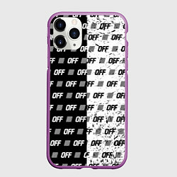 Чехол iPhone 11 Pro матовый Off-White: Black & White, цвет: 3D-фиолетовый