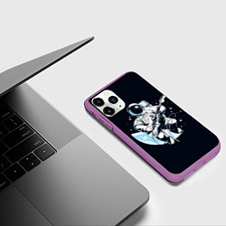 Чехол iPhone 11 Pro матовый Space rock, цвет: 3D-фиолетовый — фото 2