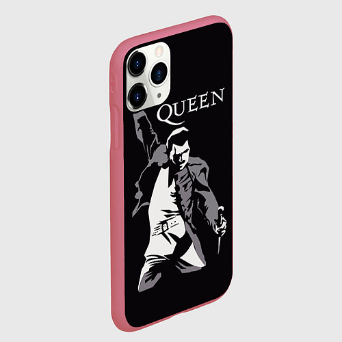 Чехол iPhone 11 Pro матовый Queen Star / 3D-Малиновый – фото 2