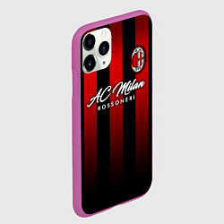 Чехол iPhone 11 Pro матовый AC Milan, цвет: 3D-фиолетовый — фото 2