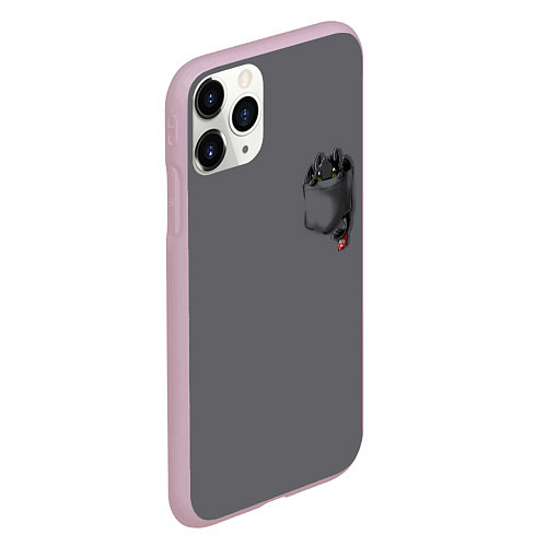Чехол iPhone 11 Pro матовый Беззубик в кармане / 3D-Розовый – фото 2