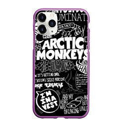 Чехол iPhone 11 Pro матовый Arctic Monkeys: I'm in a Vest, цвет: 3D-фиолетовый