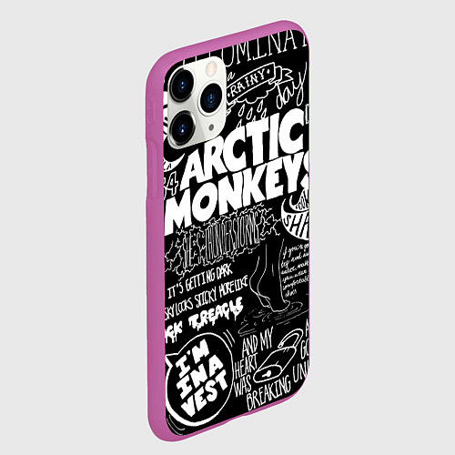 Чехол iPhone 11 Pro матовый Arctic Monkeys: I'm in a Vest / 3D-Фиолетовый – фото 2