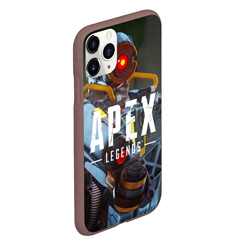 Чехол iPhone 11 Pro матовый Apex Legends: Robot / 3D-Коричневый – фото 2