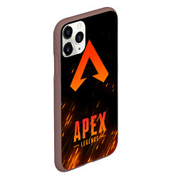 Чехол iPhone 11 Pro матовый Apex Legends: Orange Flame, цвет: 3D-коричневый — фото 2