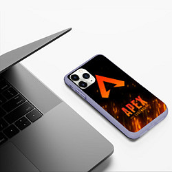 Чехол iPhone 11 Pro матовый Apex Legends: Orange Flame, цвет: 3D-светло-сиреневый — фото 2