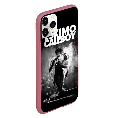 Чехол iPhone 11 Pro матовый Eskimo Callboy / 3D-Малиновый – фото 2