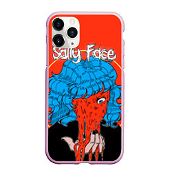 Чехол iPhone 11 Pro матовый Sally Face: Bloody Horror, цвет: 3D-розовый