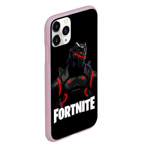 Чехол iPhone 11 Pro матовый Fortnite: Cyborg / 3D-Розовый – фото 2