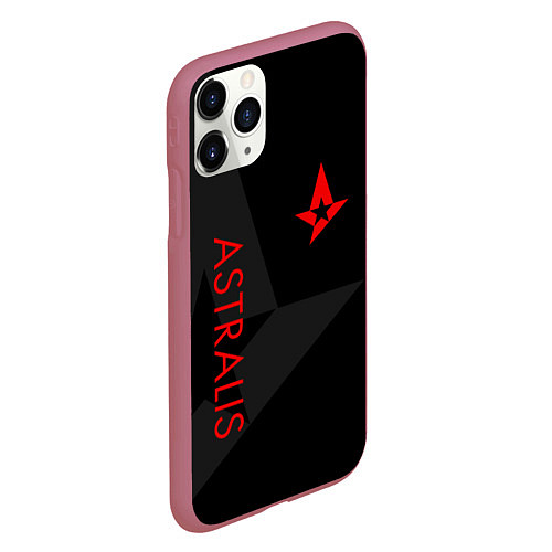 Чехол iPhone 11 Pro матовый Astralis: Dark Style / 3D-Малиновый – фото 2