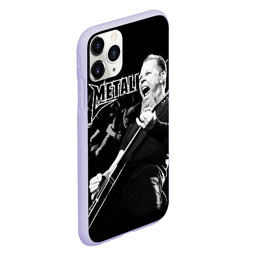 Чехол iPhone 11 Pro матовый Metallica / 3D-Светло-сиреневый – фото 2
