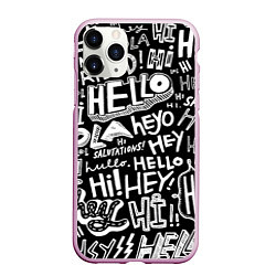 Чехол iPhone 11 Pro матовый Hello Pattern