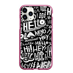 Чехол iPhone 11 Pro матовый Hello Pattern