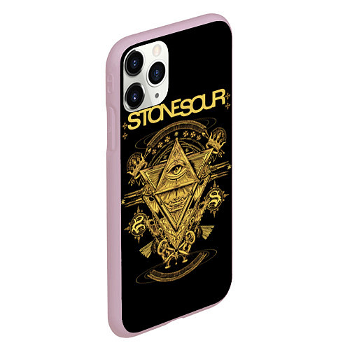 Чехол iPhone 11 Pro матовый Stone Sour / 3D-Розовый – фото 2