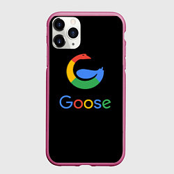 Чехол iPhone 11 Pro матовый GOOSE, цвет: 3D-малиновый