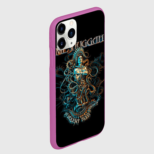 Чехол iPhone 11 Pro матовый Meshuggah: Violent Sleep / 3D-Фиолетовый – фото 2