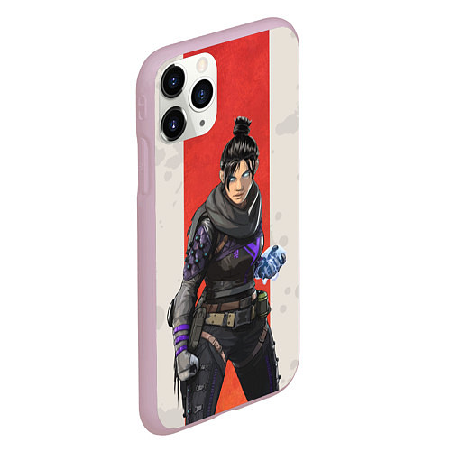 Чехол iPhone 11 Pro матовый Apex Legends: Wraith / 3D-Розовый – фото 2