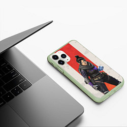 Чехол iPhone 11 Pro матовый Apex Legends: Wraith, цвет: 3D-салатовый — фото 2