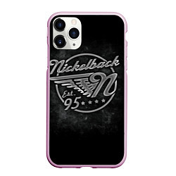 Чехол iPhone 11 Pro матовый Nickelback Est. 1995, цвет: 3D-розовый