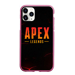 Чехол iPhone 11 Pro матовый Apex Legends: Dark Game, цвет: 3D-малиновый
